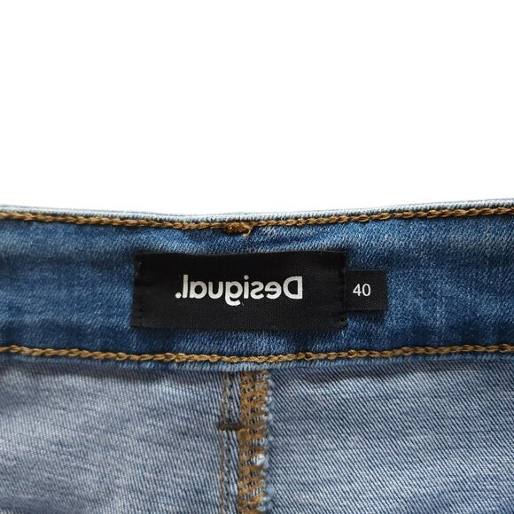 Desigual Flounce patchwork denim mini skirt - Picture 5 of 6